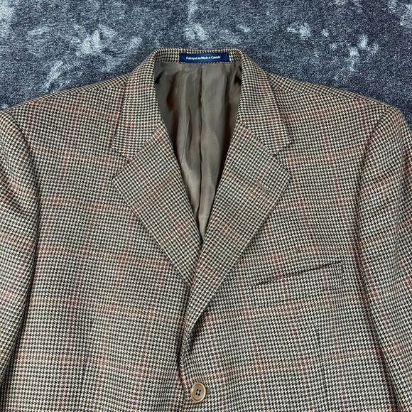 Coppley Ermenegildo Zegna 100% Wool Blazer Men's L/XL Three Button Plaid Brown - Picture 2 of 14